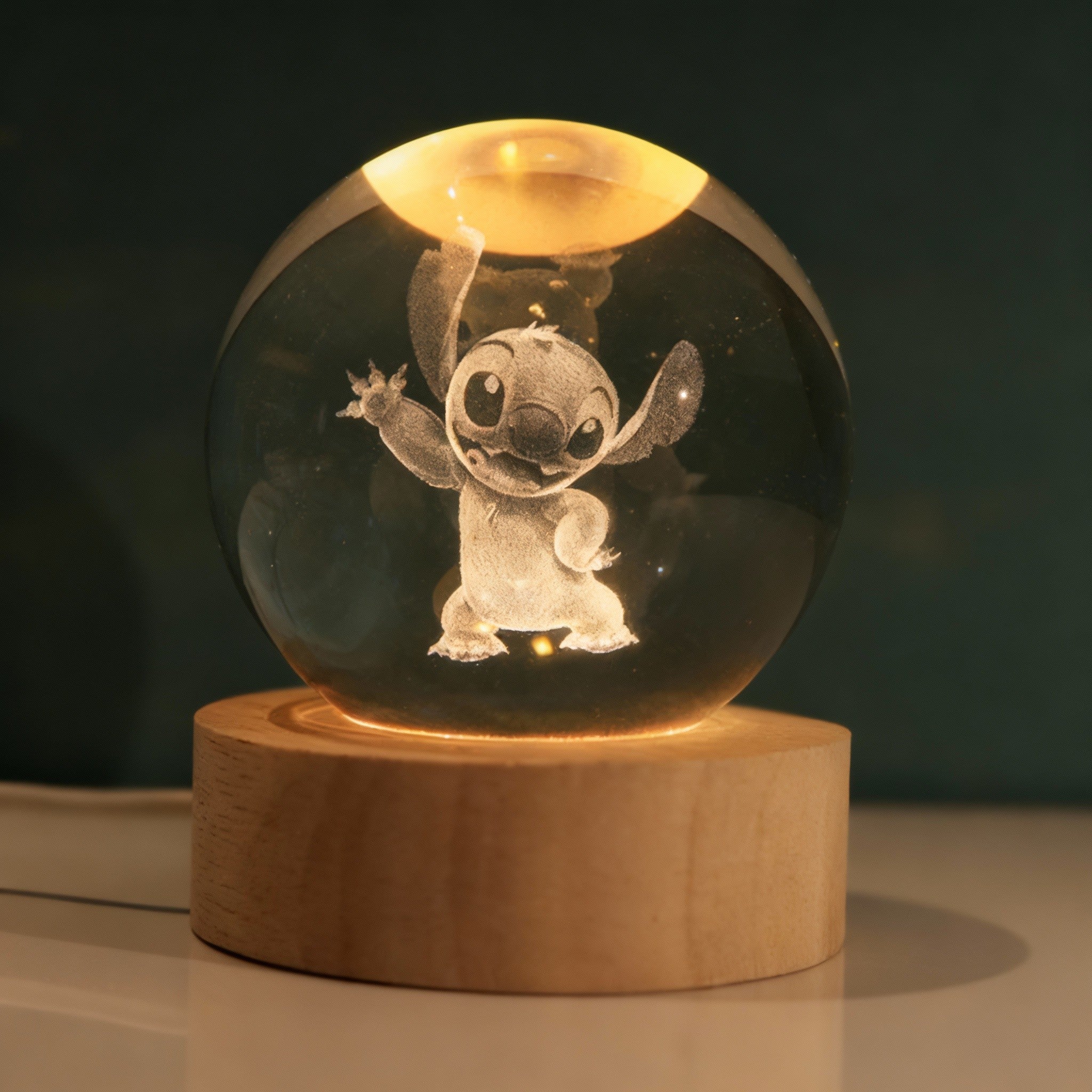 Esfera Lámpara Mágica Stitch 3D