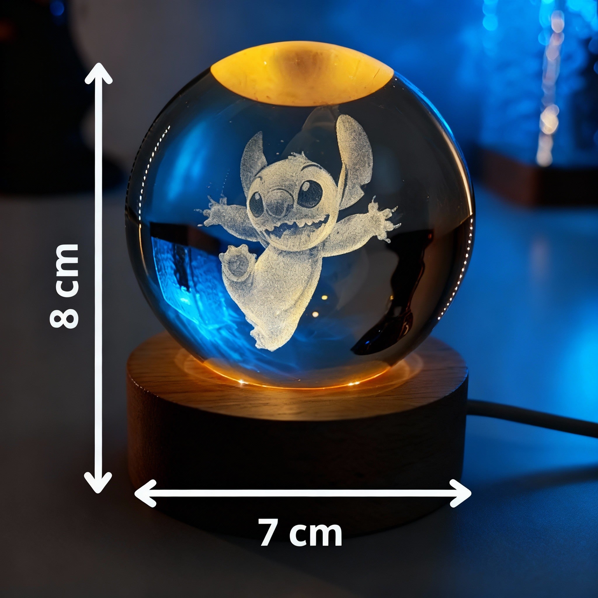 Esfera Lámpara Mágica Stitch 3D
