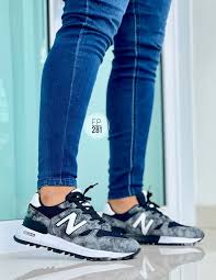 Tenis New Balance Dama Gris Naranja